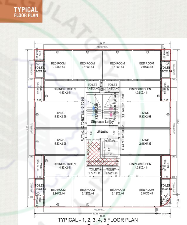  shree sarvottam A Cluster Plan from 1st to 5th Floor