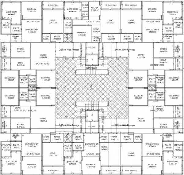 Cluster Plan from 2nd to 5th Floor zam-zam-heights Cluster Plan from 2nd to 5th Floor