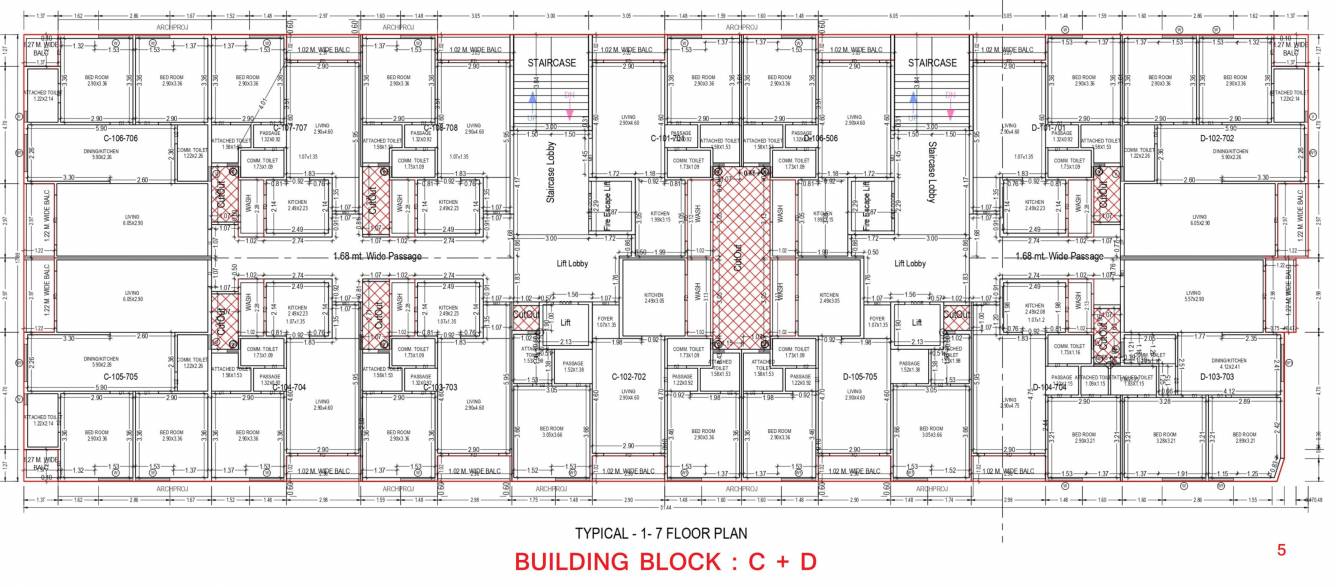  sun serenity Block C Cluster Plan from 1st to 7th Floor