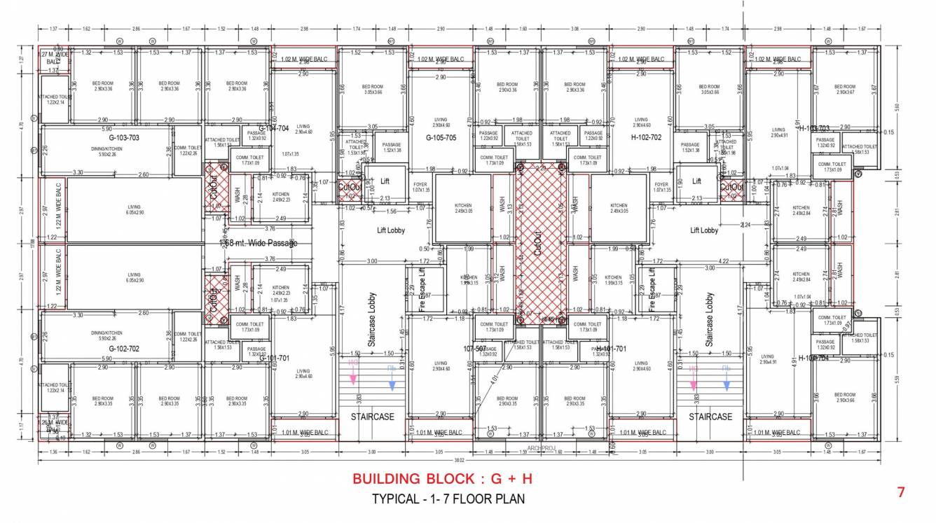  sun serenity Block G Cluster Plan from 1st to 7th Floor