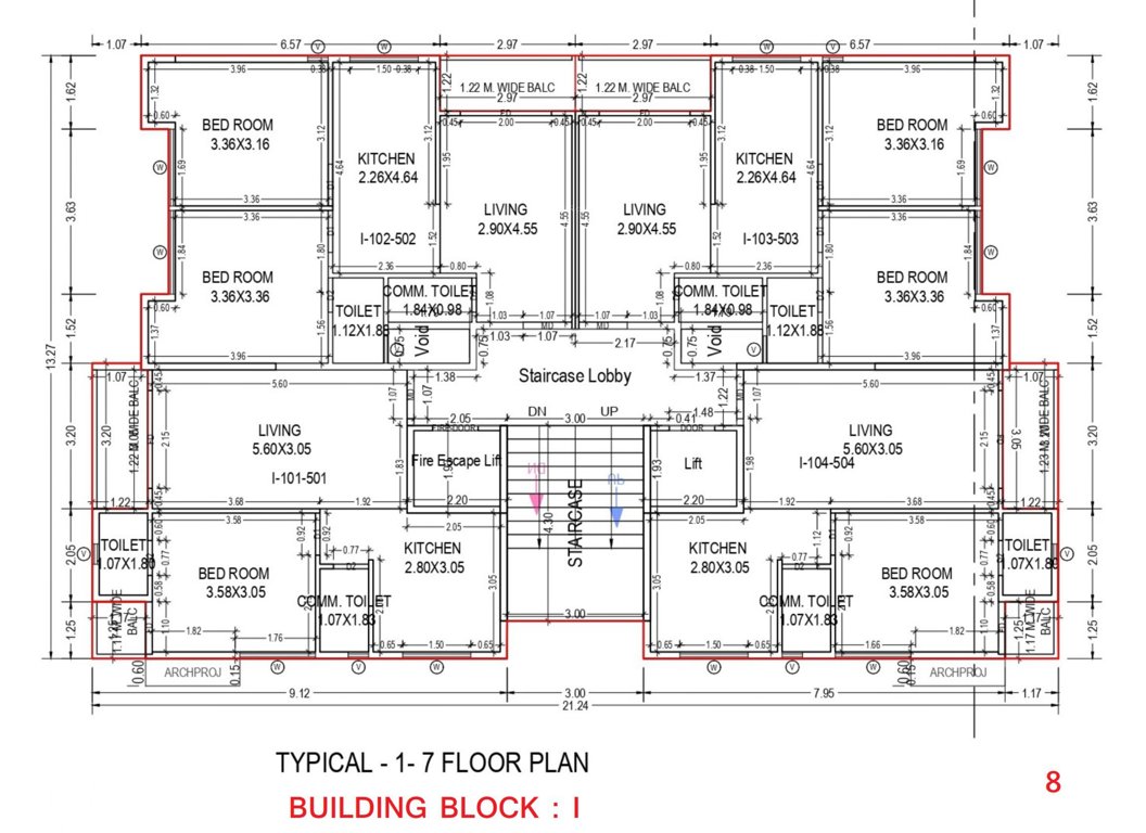  sun serenity Block I Cluster Plan from 1st to 7th Floor