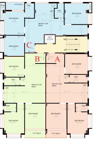  shreyanjini Shreyanjini Cluster Plan from 1st to 4th Floor