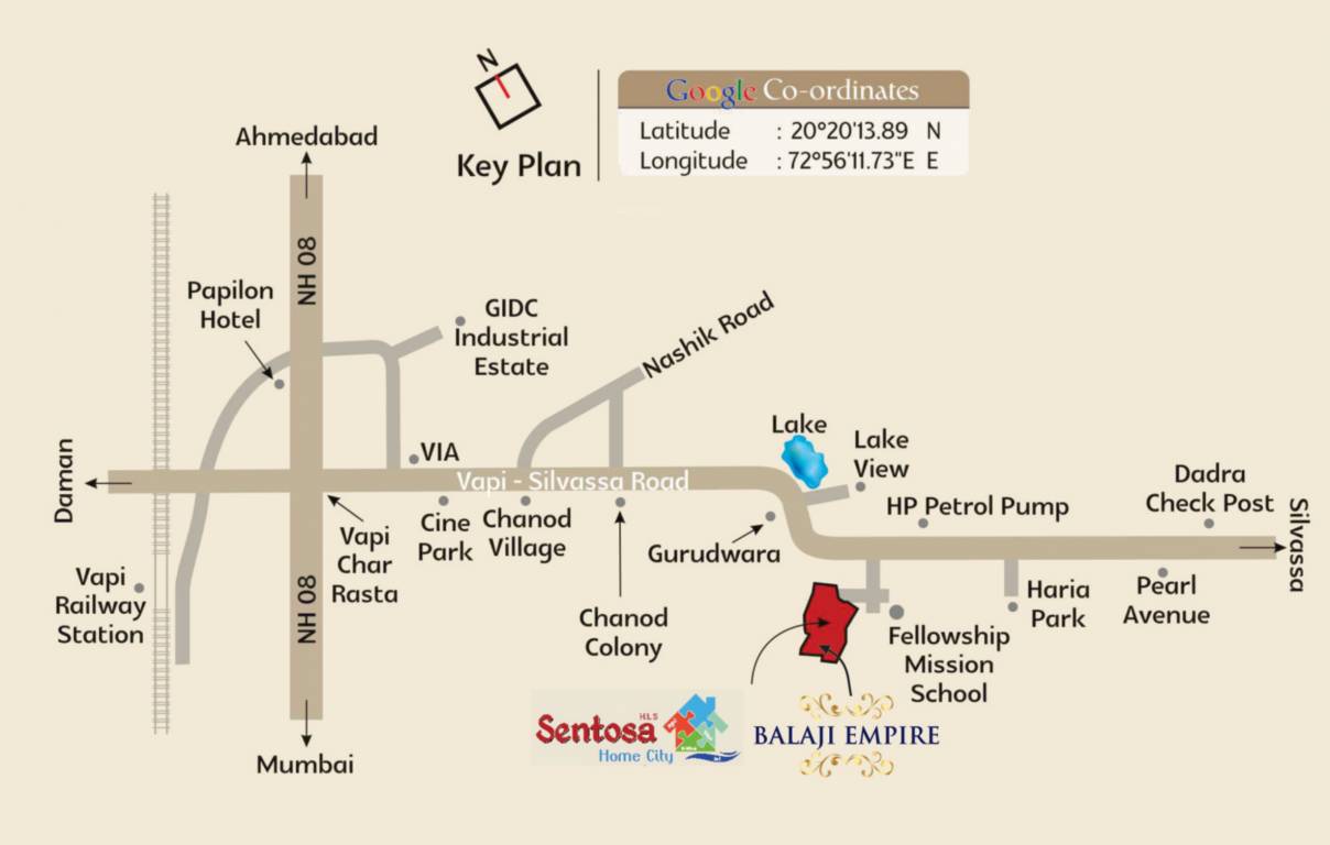  balaji empire Location Plan