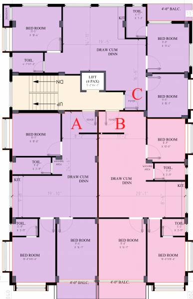  matri-dham Matri Dham Cluster Plan from 1st to 4th Floor