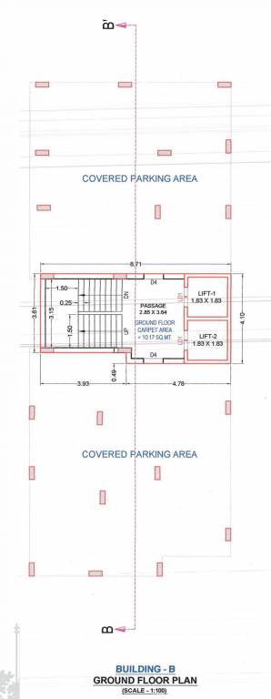  devji park b & c Tower B Cluster Plan for ground Floor