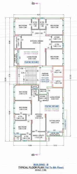 Tower B Cluster Plan from 1st to 8th Floor devji-park-b-&-c Tower B Cluster Plan from 1st to 8th Floor