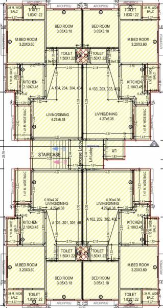 Block A Cluster Plan from 1st to 4th Floor devanshi-elegance Block A Cluster Plan from 1st to 4th Floor