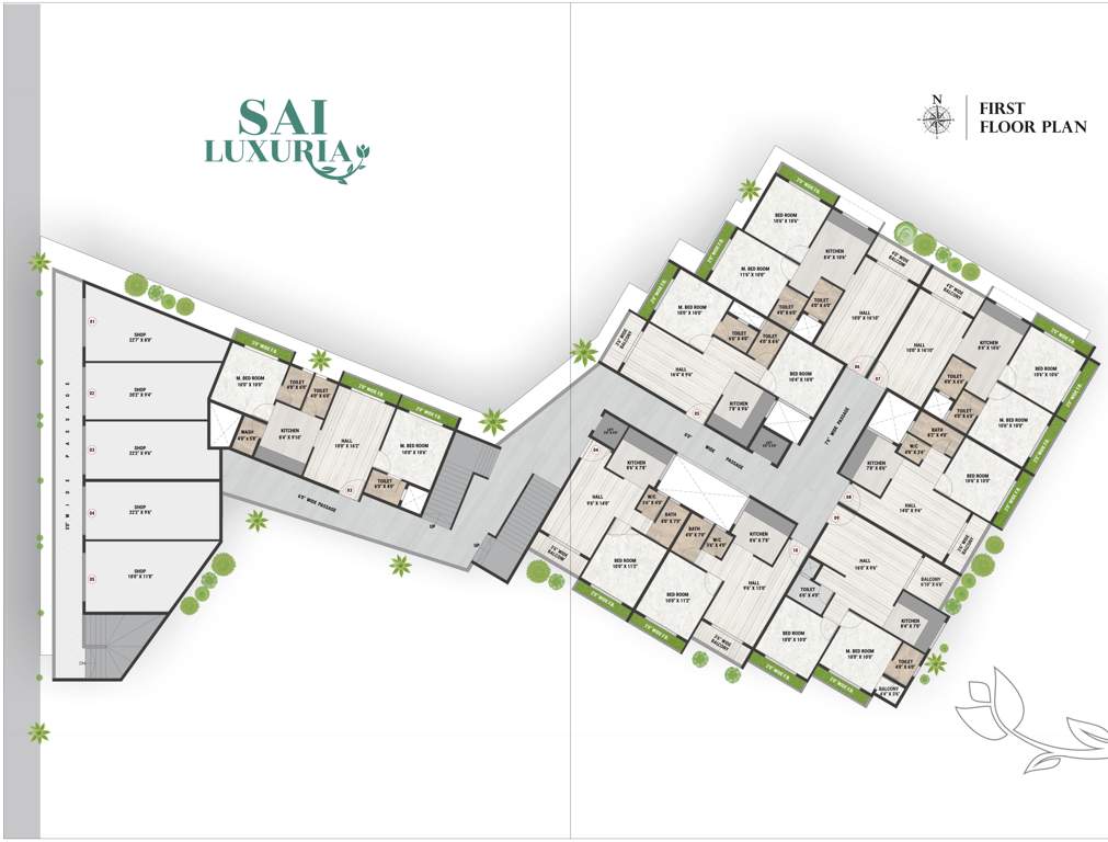  sai luxuria Sai Luxuria Cluster Plan for 1st Floor