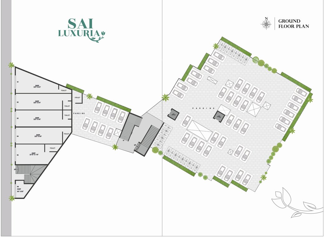  sai luxuria Sai Luxuria Cluster Plan for ground Floor
