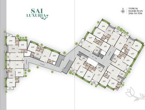  sai-luxuria Sai Luxuria Cluster Plan from 2nd to 7th Floor