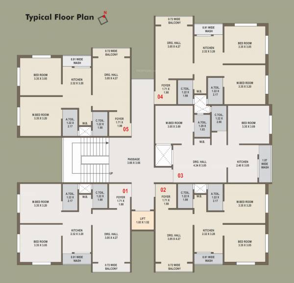  residency-a Residency A Cluster Plan from 1st to 5th Floor
