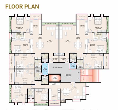 Milestone Yogi Cluster Plan from 1st to 5th Floor yogi Milestone Yogi Cluster Plan from 1st to 5th Floor