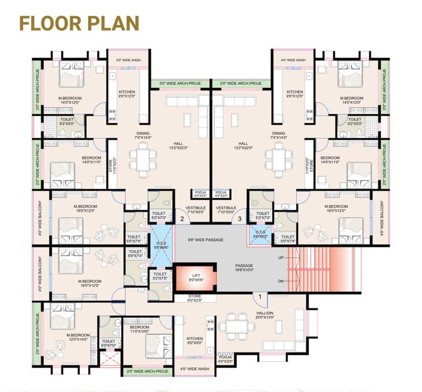  yogi Milestone Yogi Cluster Plan from 1st to 5th Floor