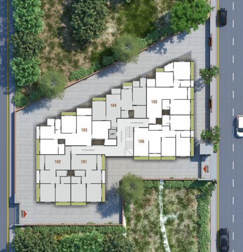  sanskruti Building A Cluster Plan from 1st to 5th Floor