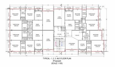  jal-jeevan A Type Bldg Cluster Plan from 1st to 5th Floor