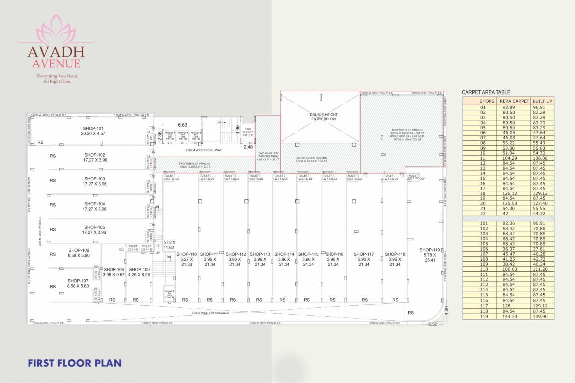 avadh avenue Avadh Avenue Cluster Plan for 1st Floor