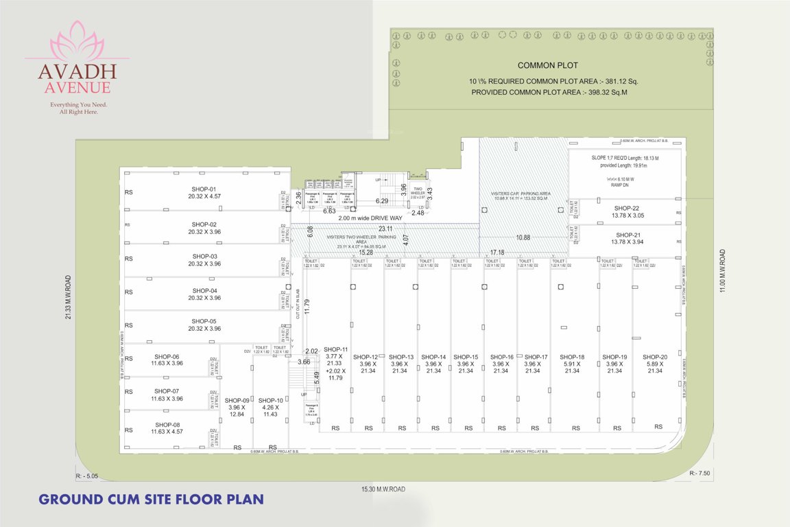 avadh avenue Avadh Avenue Cluster Plan for ground Floor