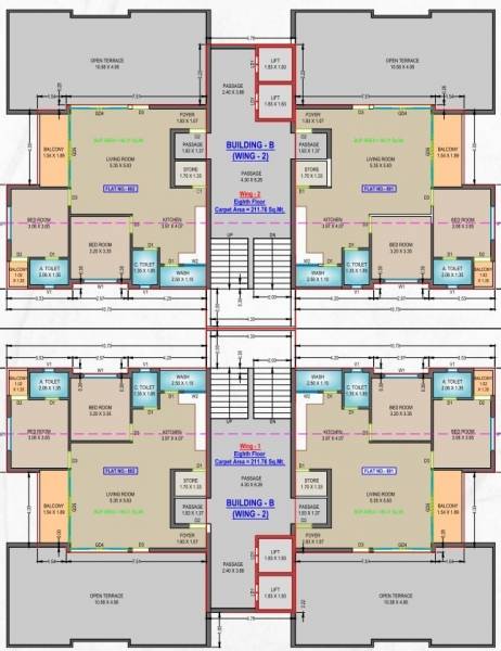 Block B Cluster Plan 8th floor sanskruti-elite Block B Cluster Plan 8th floor