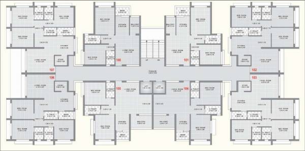 Cluster Plan from 1st to 10th Floor olivia-homes-b Cluster Plan from 1st to 10th Floor