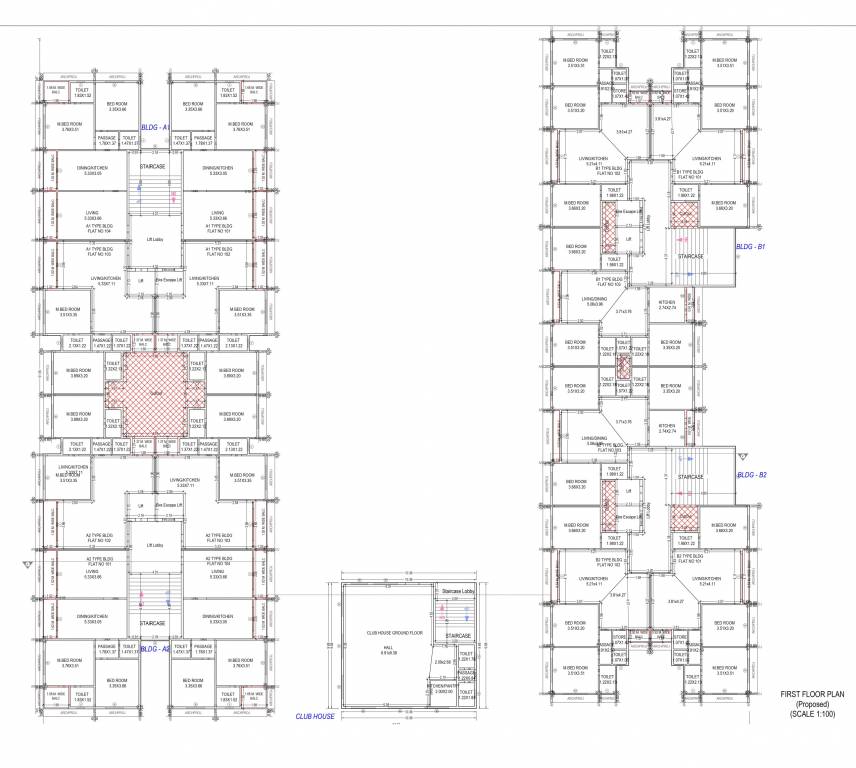  pride A1 Cluster Plan for 1st Floor