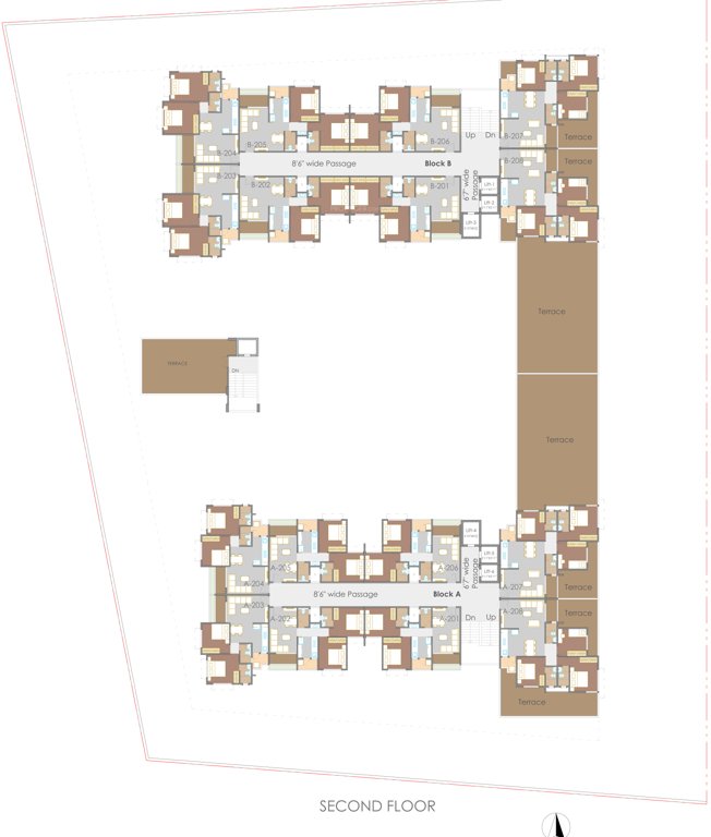  pinnacle Tower A, B Cluster Plan for 2nd Floor