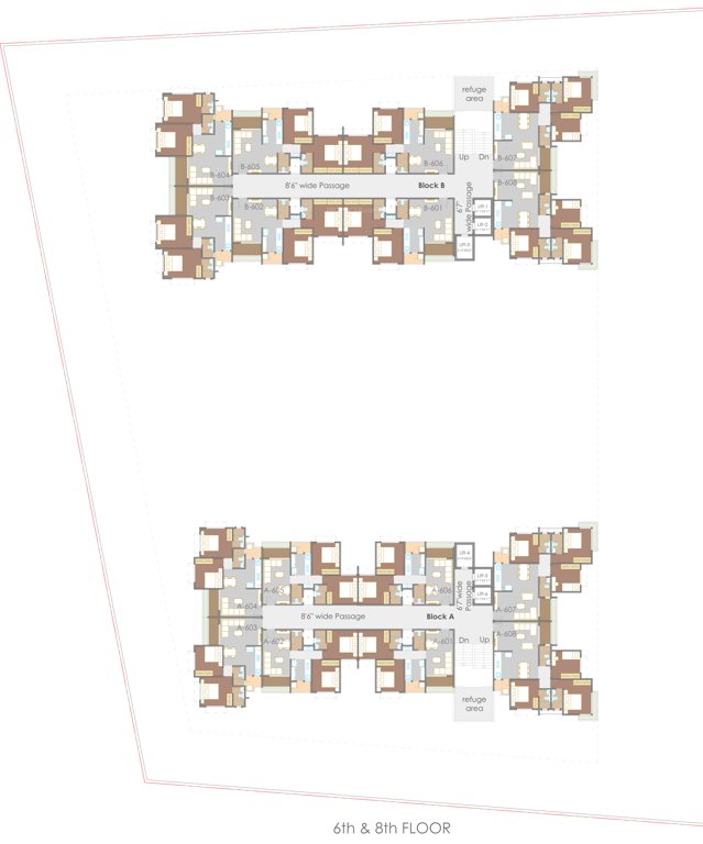  pinnacle Tower A, B Cluster Plan For 6th,8th Floor