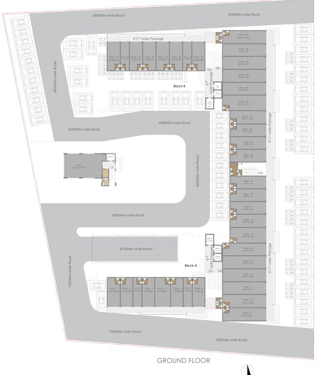  pinnacle Tower A, B Cluster Plan for ground Floor
