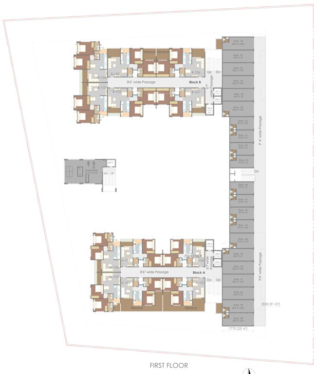  pinnacle Tower A Cluster Plan for 1st Floor