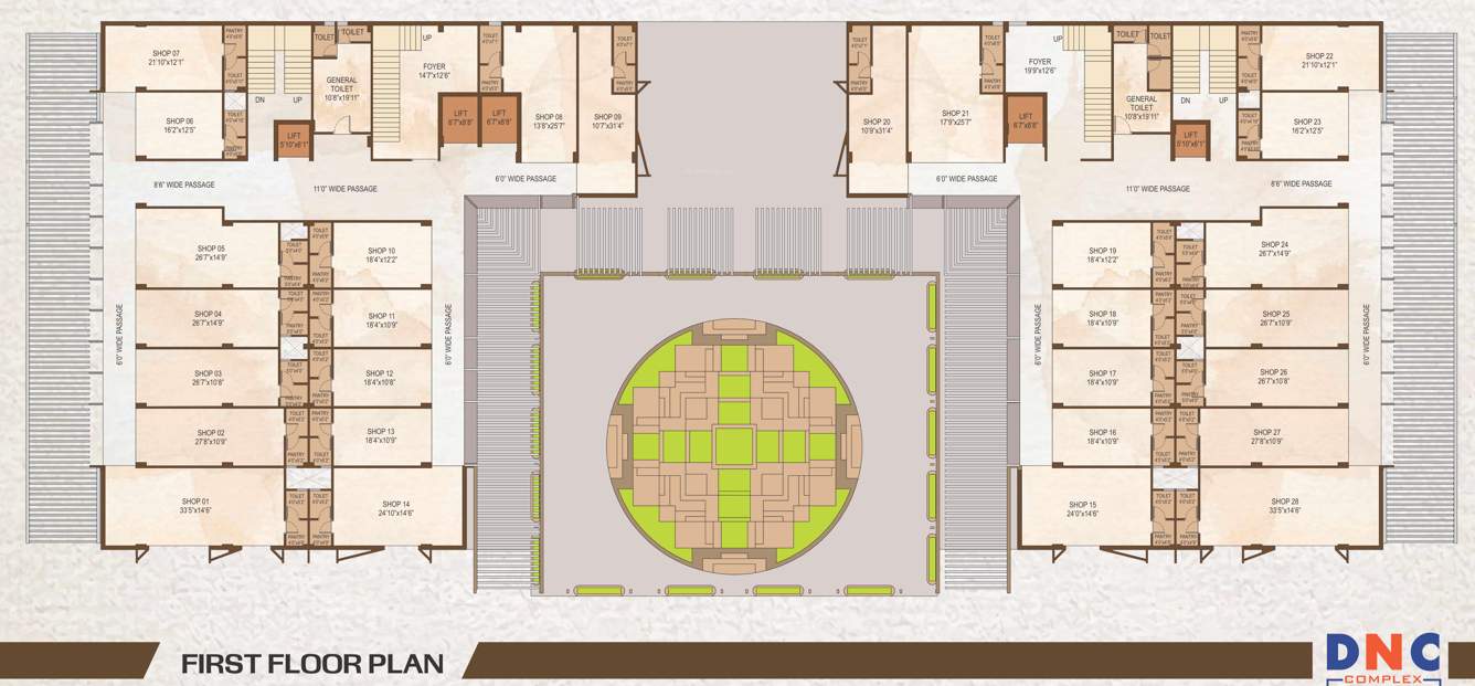  complex Building A Cluster Plan for 1st Floor
