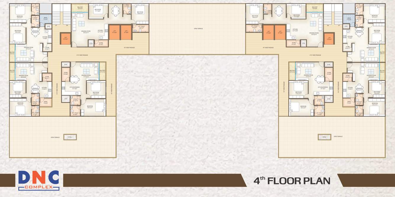  complex Building A Cluster Plan for 4th Floor