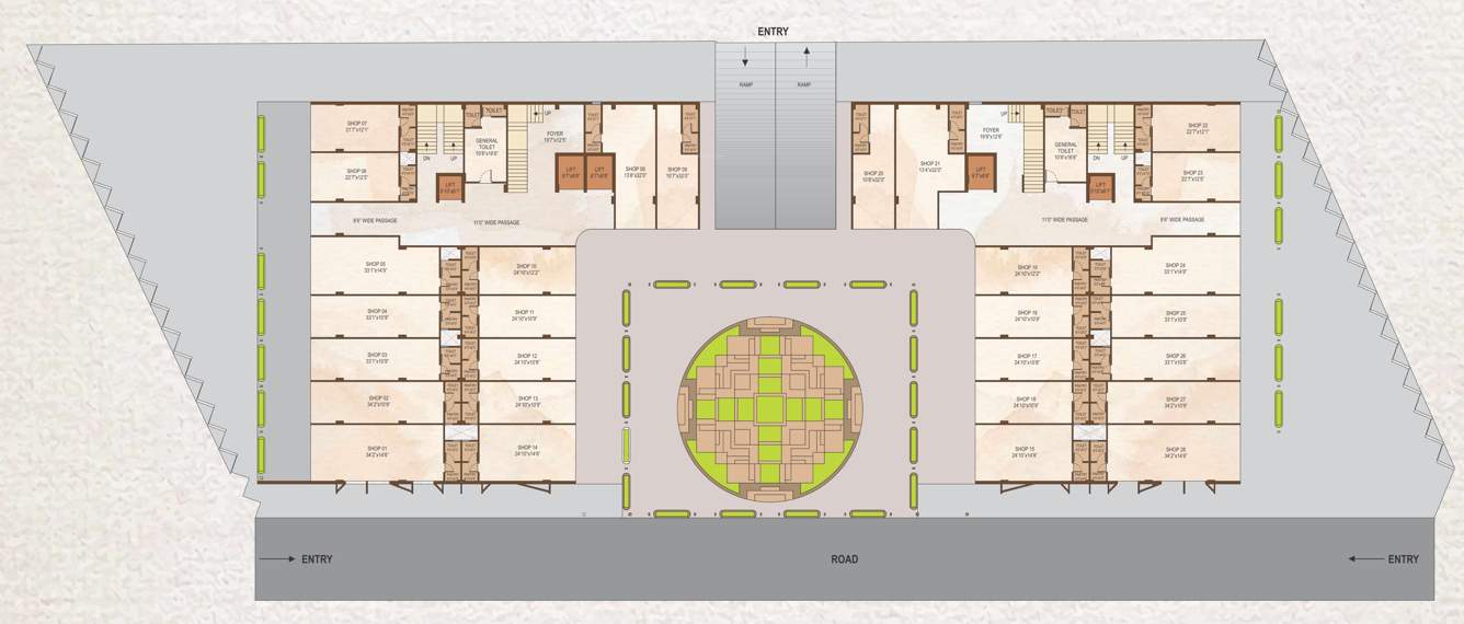  complex Building A Cluster Plan for ground Floor
