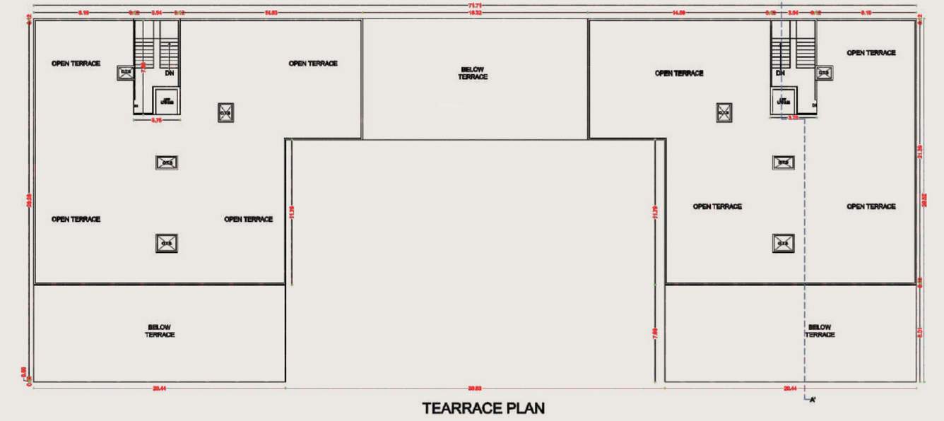  complex Building A Cluster Plan for terrace Floor