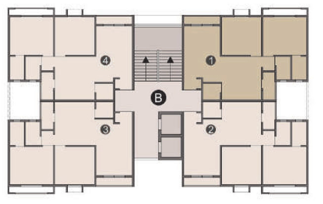  shivam eternity Building B Cluster Plan For Typical