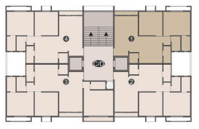  shivam eternity Building C, D Cluster Plan For Typical