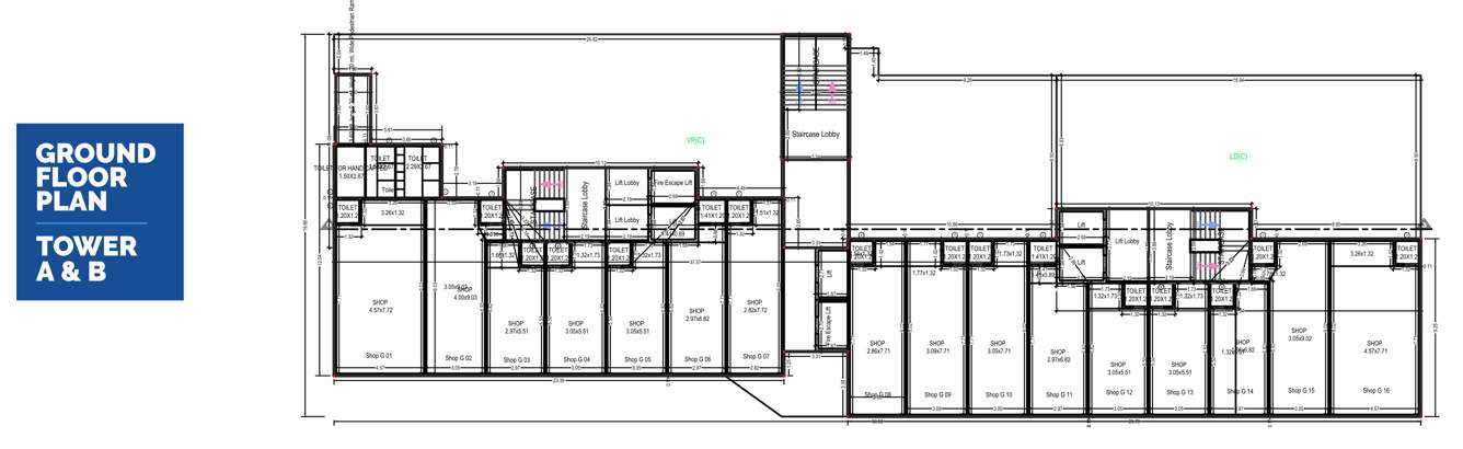  sapphire avenue Tower A, B Cluster Plan for ground Floor