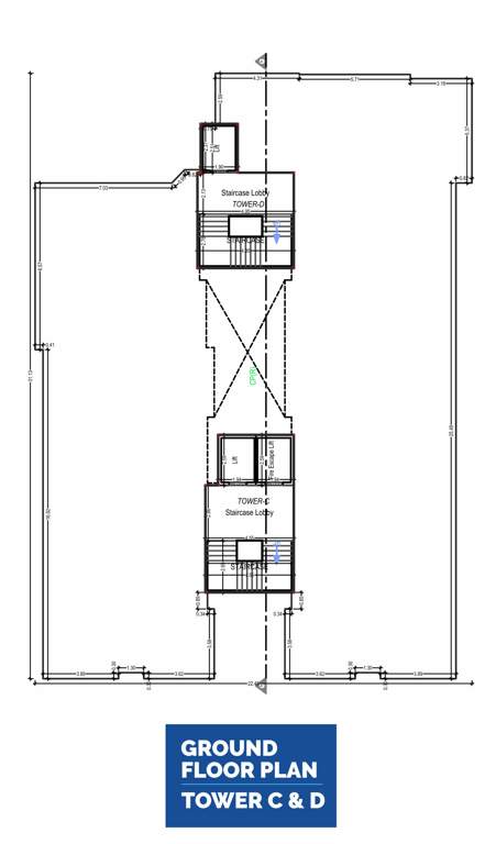  sapphire avenue Tower C,D Cluster Plan for ground Floor