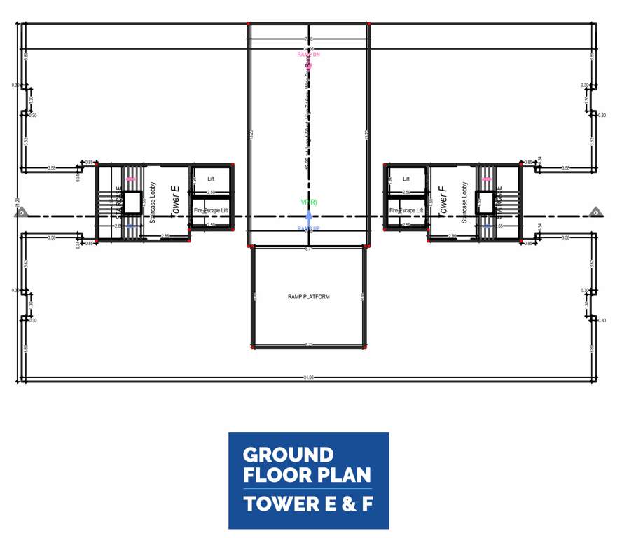  sapphire avenue Tower E, F Cluster Plan for ground Floor