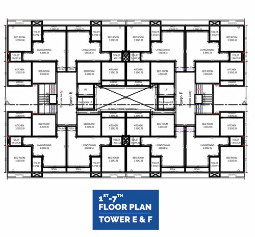  sapphire-avenue Tower E,F Cluster Plan from 1st to 7th Floor