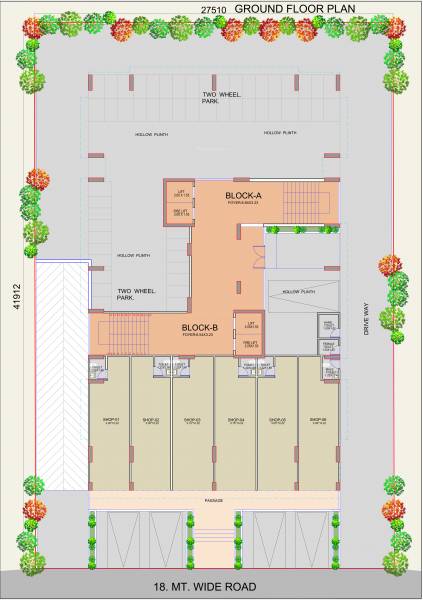  paarijat-pransh Block B Cluster Plan for ground Floor