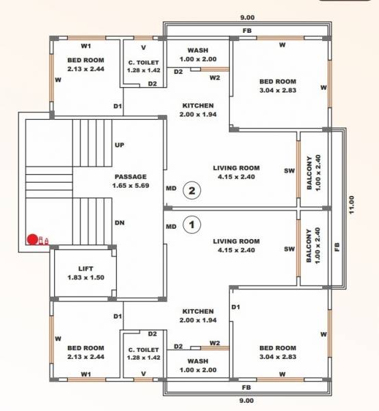  saffron-heights Cluster Plan from 2nd to 7th Floor