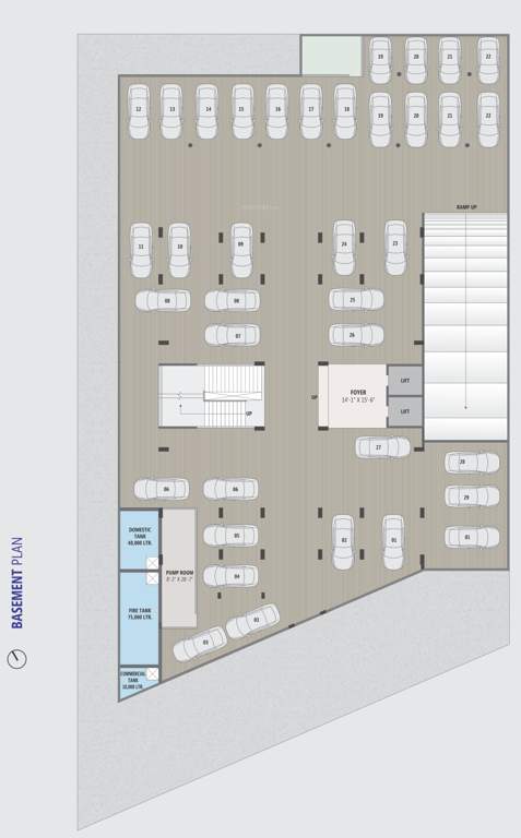  colin haven Block 1 Cluster Plan for basment Floor