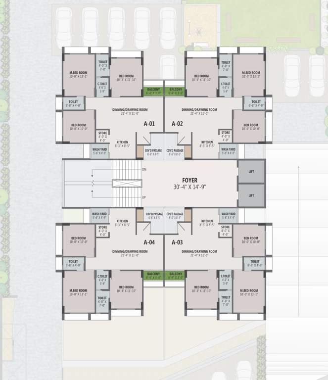  colin haven Block 1 Cluster Plan from 3,4,6,7,9,10 10th Floor