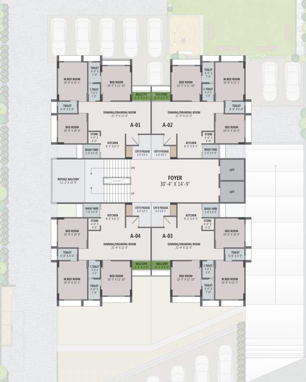  colin haven Block 1 Cluster Plan from 5,8,11th Floor