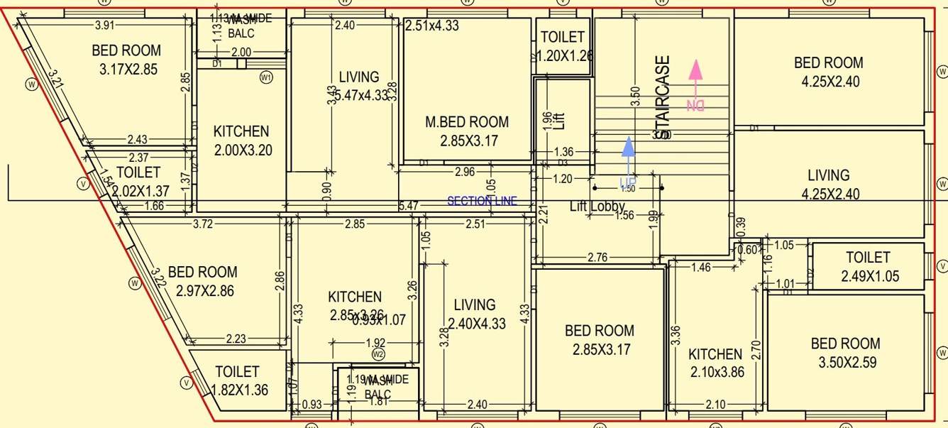  al rehmat residency Block A Cluster Plan from 1st to 4th Floor