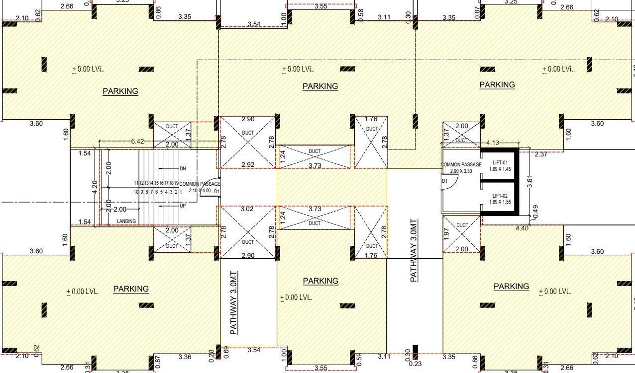  pratham riviera phase 6 Tower C Cluster Plan Ground Floor