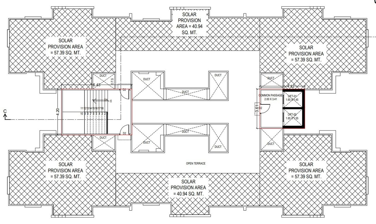  pratham riviera phase 6 Tower E Cluster Plan Terrace