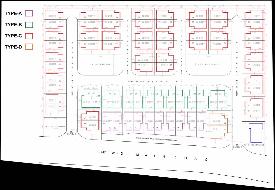gulmohar greens Layout Plan