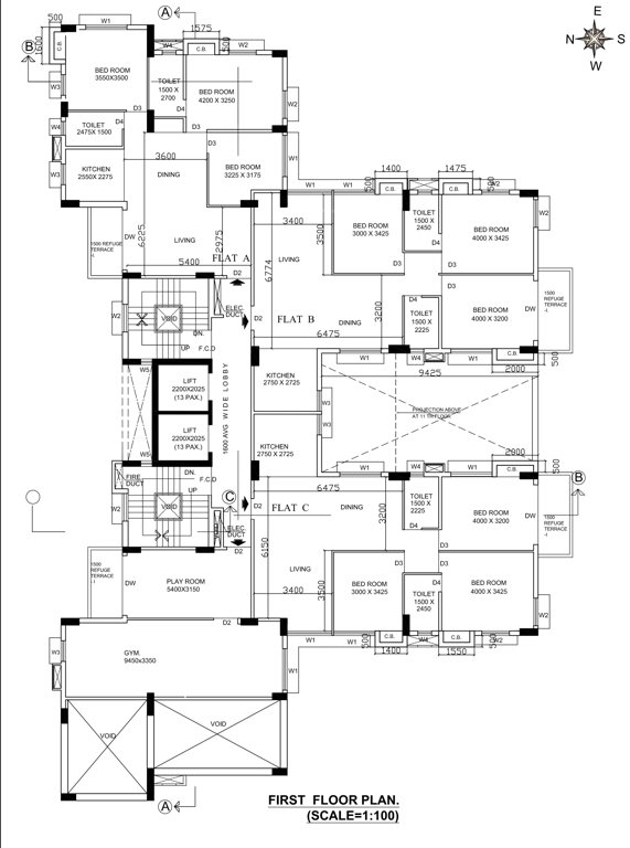  shivam apartment Shivam Apartment Cluster Plan