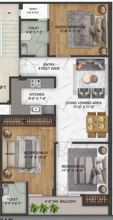  ns green avenue NS Green Avenue Cluster Plan from 1st to 4th Floor