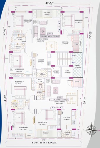  krishna-paradise Krishna Paradise Cluster Plan from 1st to 5th Floor